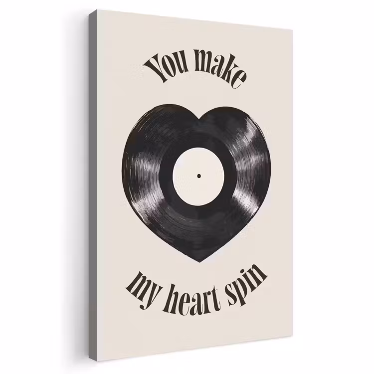 Canvas schilderij - Love - Muziek - Quote — 1