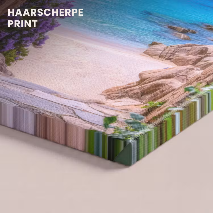 Canvas schilderij - Doorkijk - Poort - Zee - Strand - Rotsen — 5