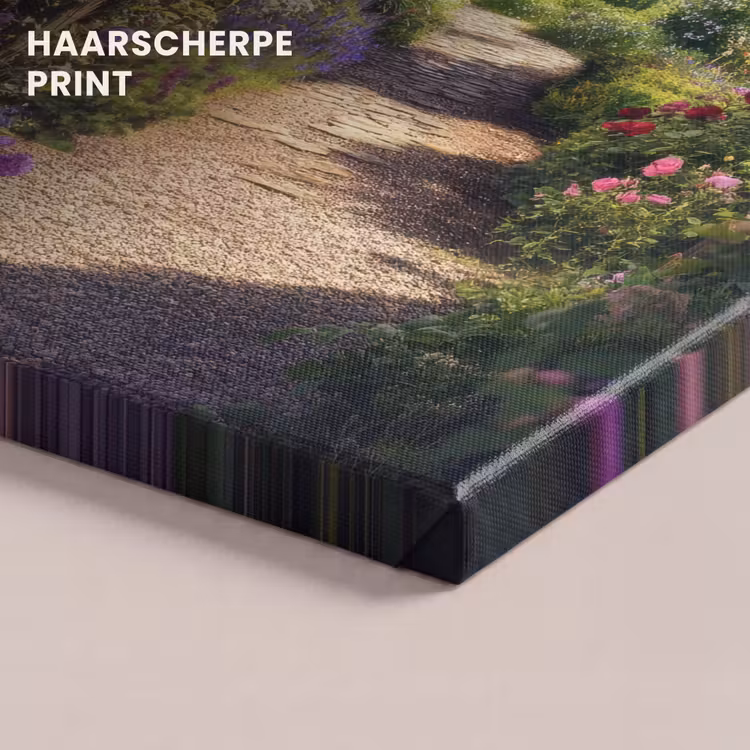 Canvas schilderij - Doorkijk - Landschap - Bloemen - Rozenboog - Natuur — 5