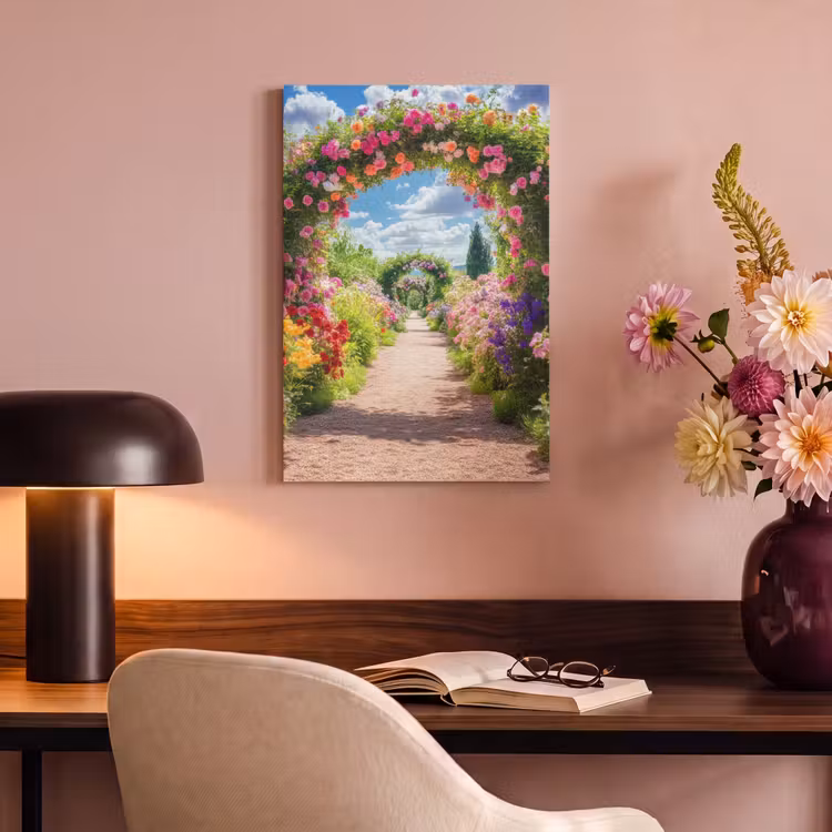 Canvas schilderij - Doorkijk - Bloemen - Kleurrijk - Natuur — 6