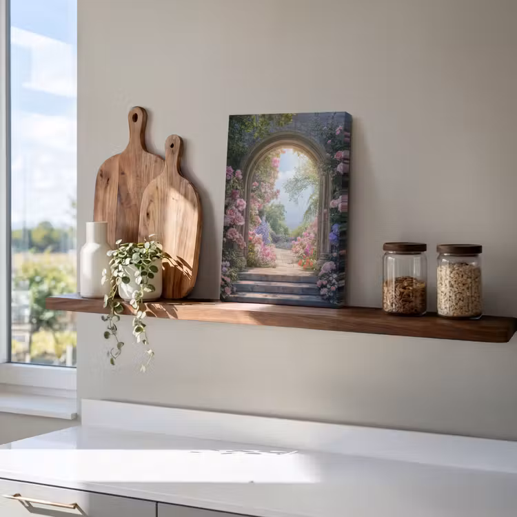 Canvas schilderij - Doorkijk - Rozen - Vintage - Bloemen — 4