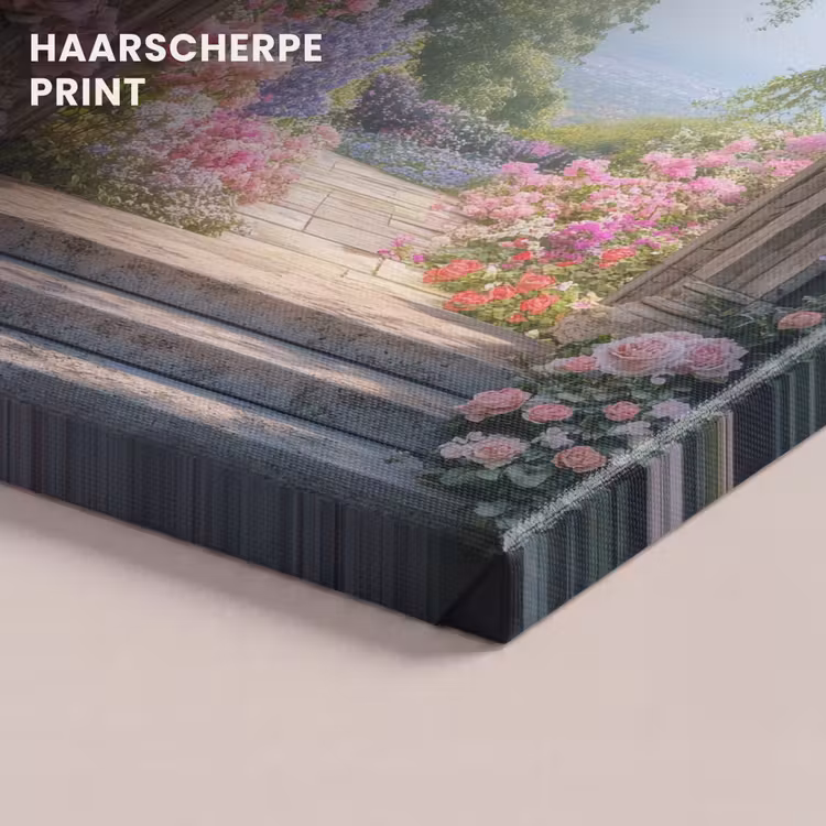 Canvas schilderij - Doorkijk - Rozen - Vintage - Bloemen — 5