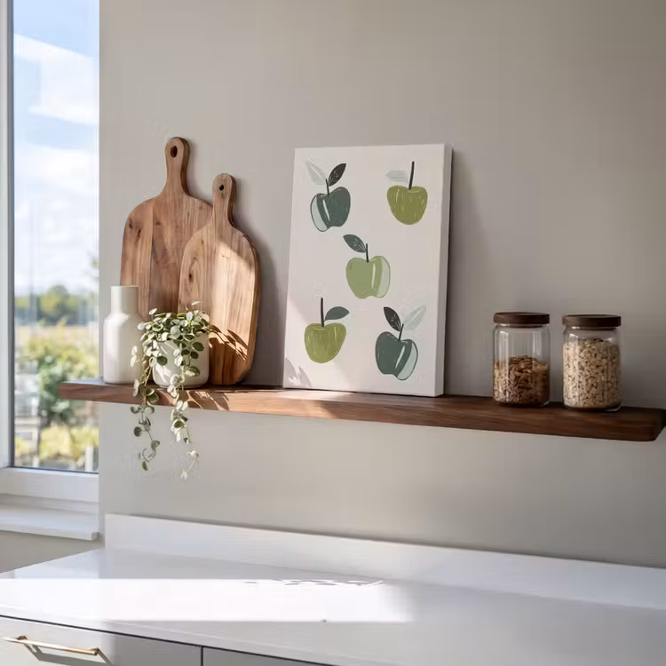 Canvas schilderij - Appels - Groen - Illustratie - Bladeren — 4