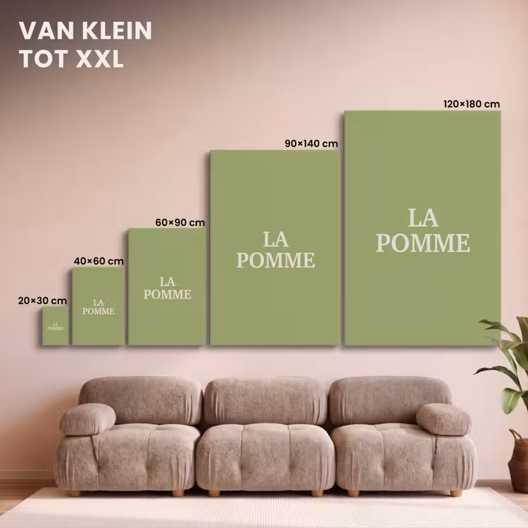 Canvas schilderij - Appel - Groen - Minimalistisch — 7