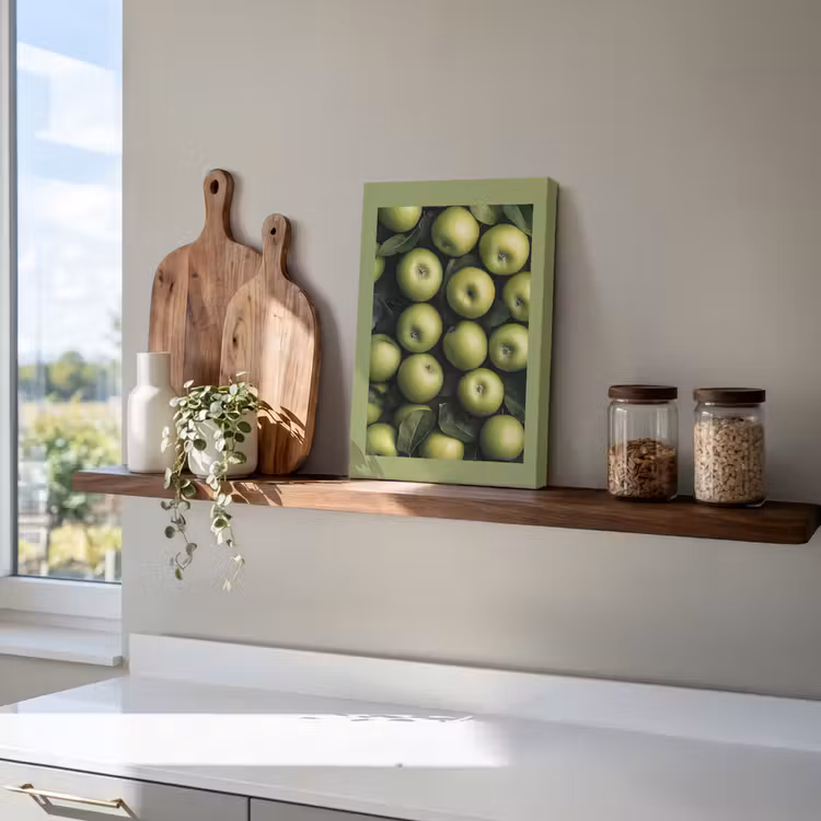 Canvas schilderij - Appels - Groen - bladeren — 4