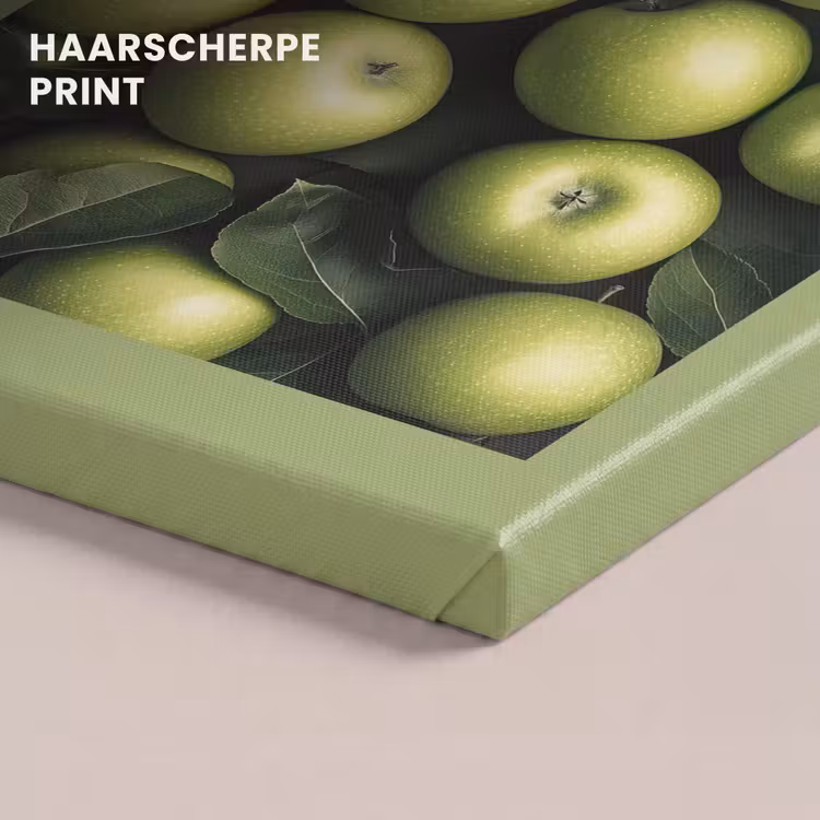 Canvas schilderij - Appels - Groen - bladeren — 5