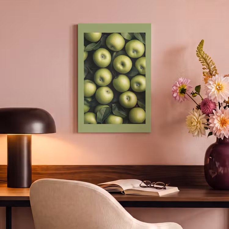 Canvas schilderij - Appels - Groen - bladeren — 6