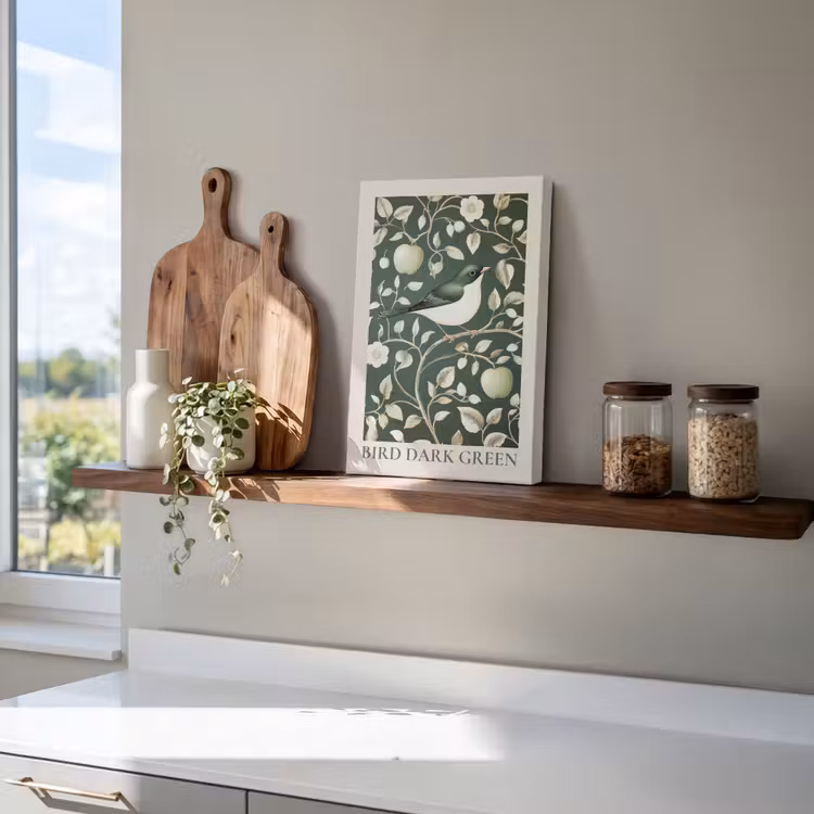 Canvas schilderij - Groen - Vogel - Bloemen — 4