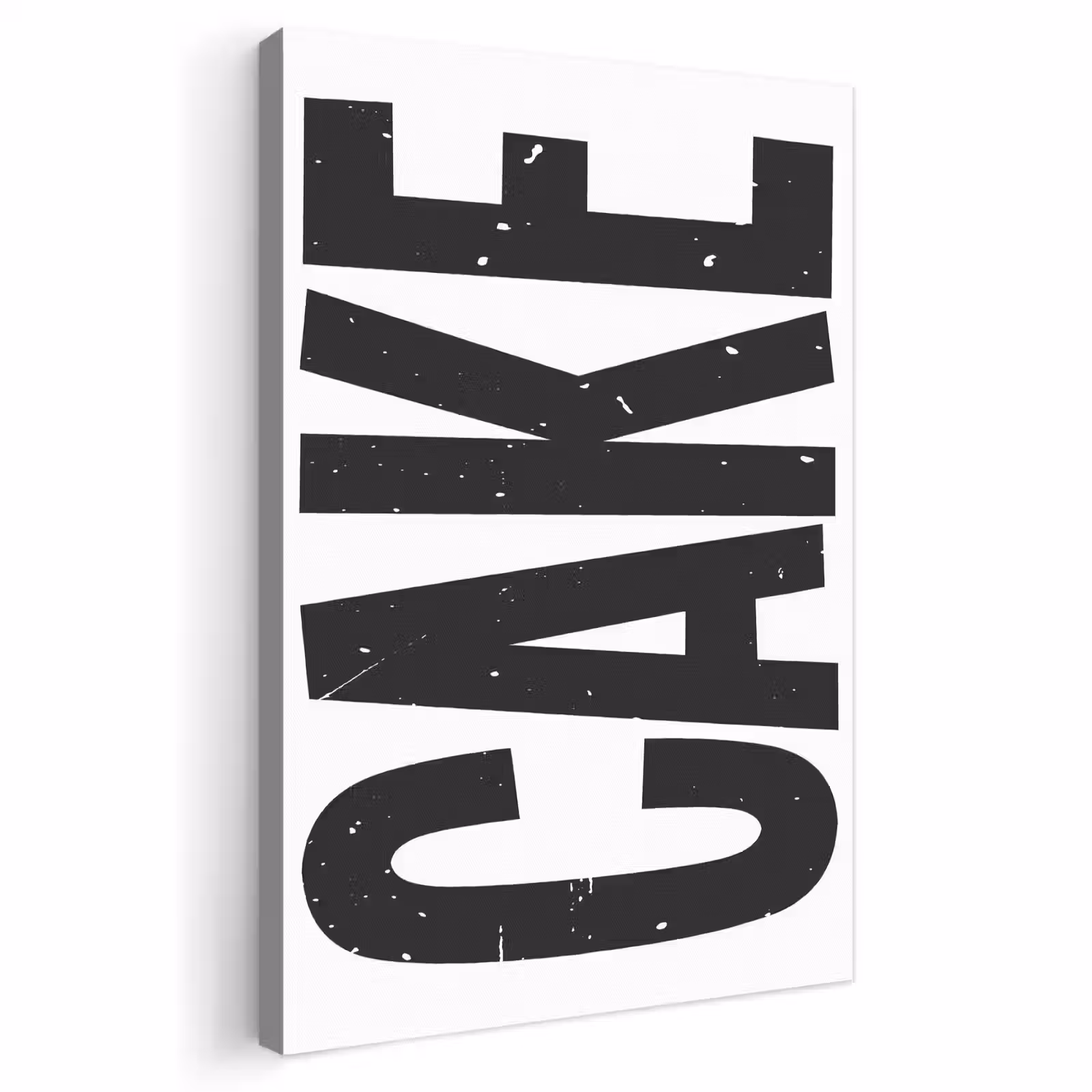 Canvas schilderij - Zwart - Cake - Eten - Decoratie — 1