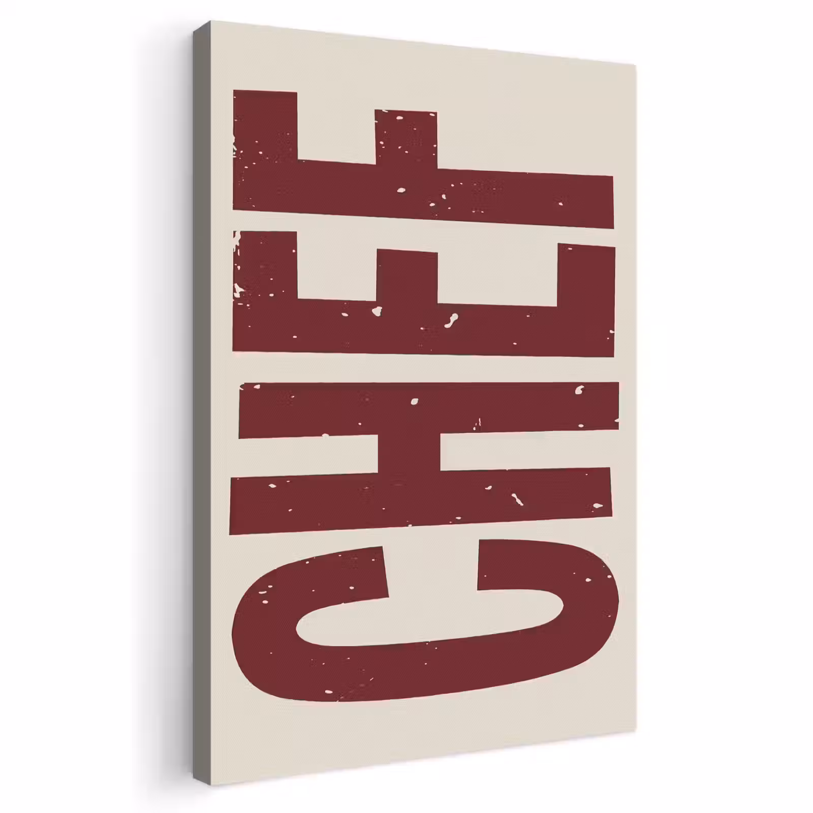 Canvas schilderij - Chef - Rood - Japandi - Vintage — 1