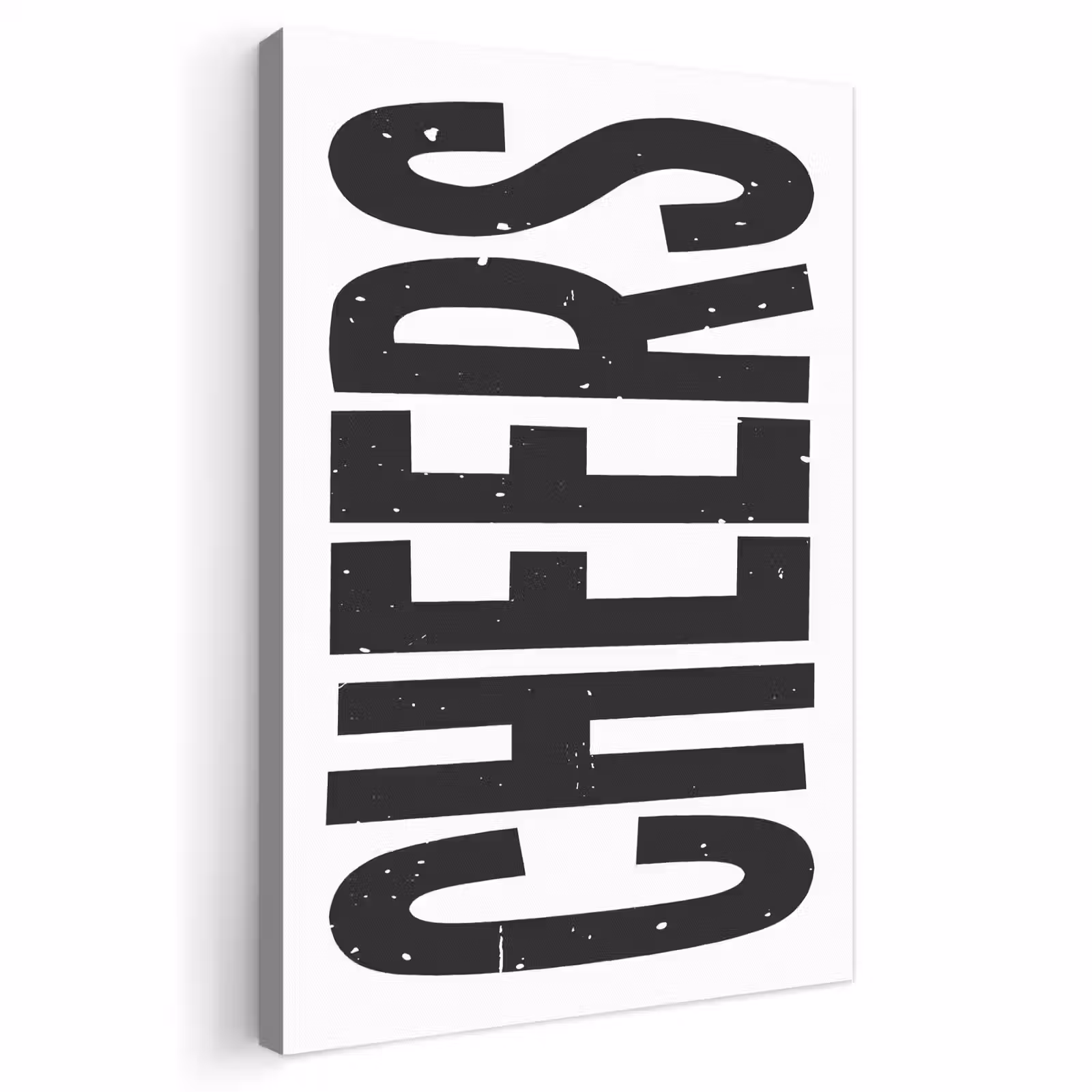 Canvas schilderij - Retro - Cheers - Zwart - Decoratie — 1