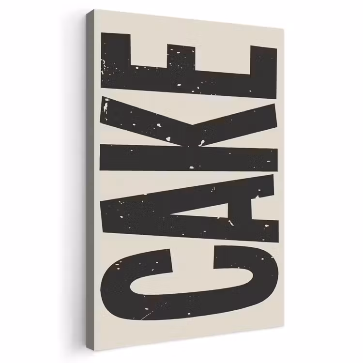 Canvas schilderij - Beige - Japandi - Cake - Decoratie — 1