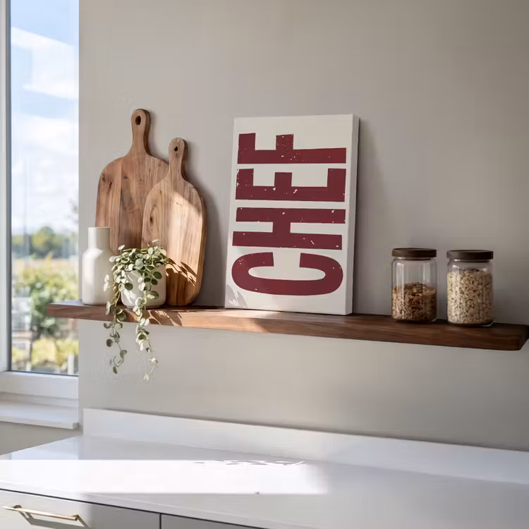 Canvas schilderij - Chef - Rood - Japandi - Vintage — 4