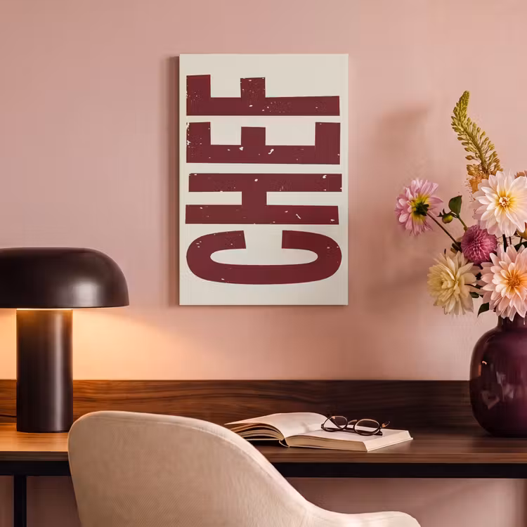 Canvas schilderij - Chef - Rood - Japandi - Vintage — 6