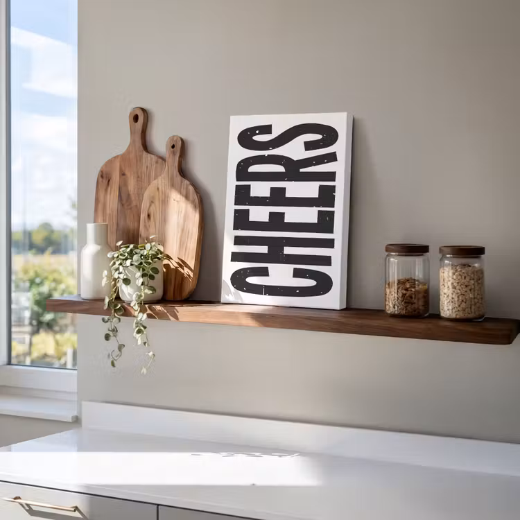 Canvas schilderij - Retro - Cheers - Zwart - Decoratie — 4