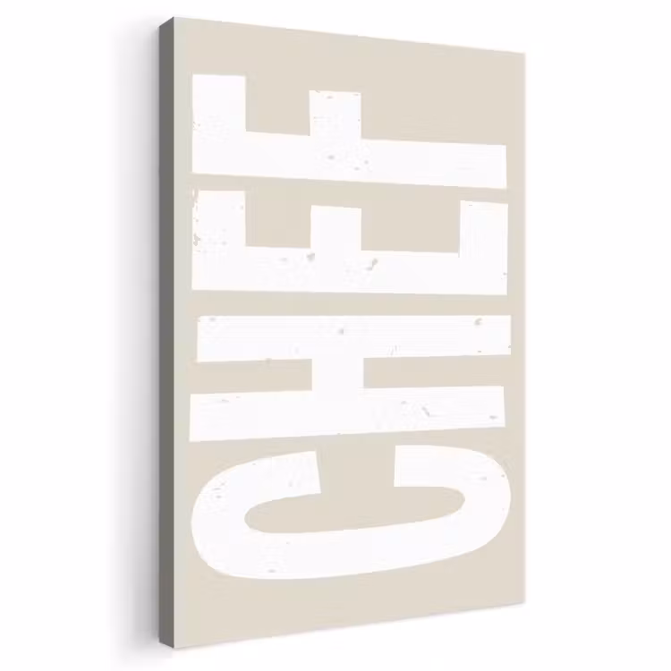 Canvas schilderij - Wit - Chef - Decoratie - Japandi — 1