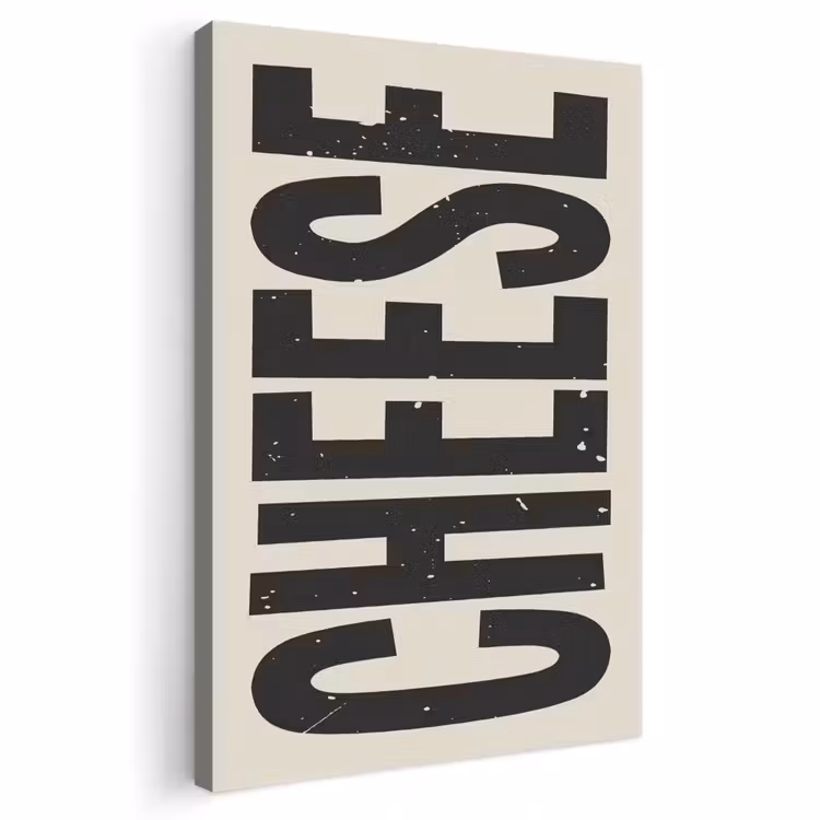Canvas schilderij - Kaas - Decoratie - Beige - Cheese — 1