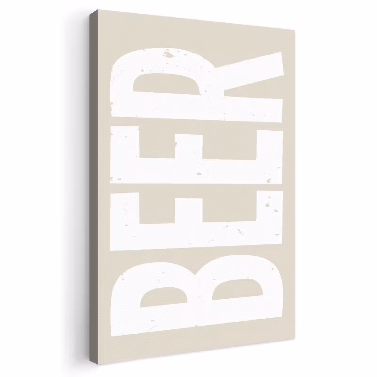 Canvas schilderij - Beer - Japandi - Beige - Decoratie — 1