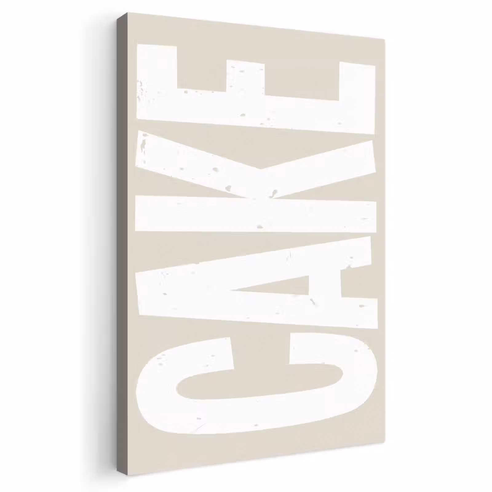 Canvas schilderij - Cake - Woord - Japandi - Wit — 1