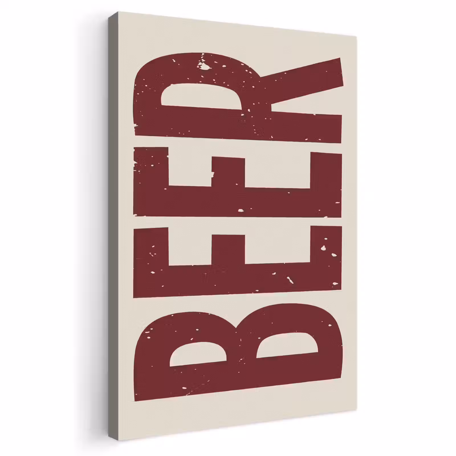 Canvas schilderij - Japandi - Beer - Red - Retro — 1
