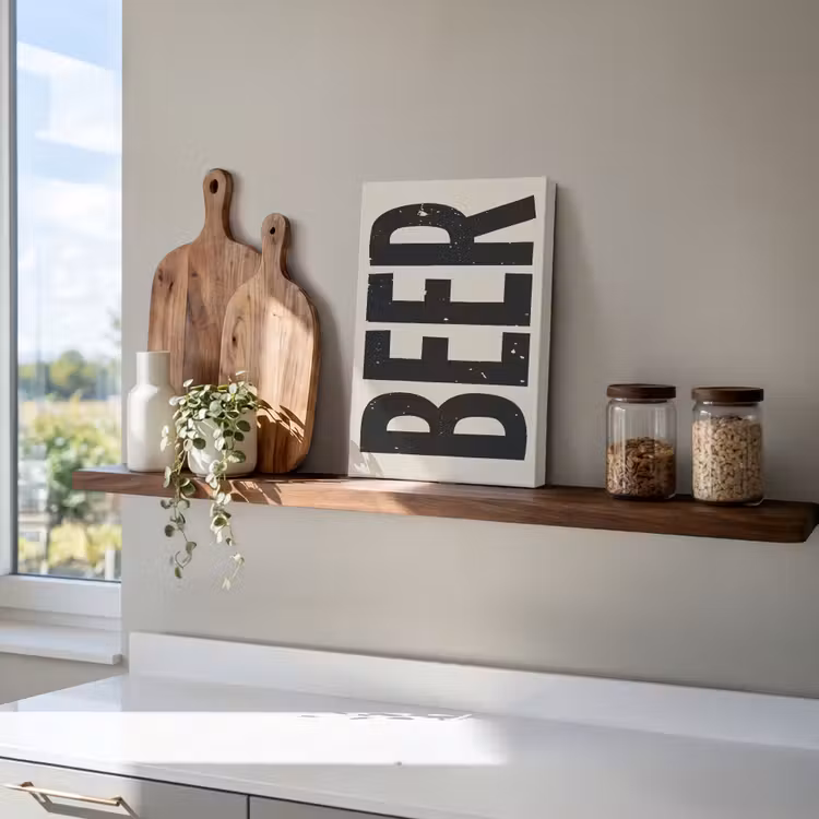 Canvas schilderij - Beer - Vintage - Zwart - Beige — 4