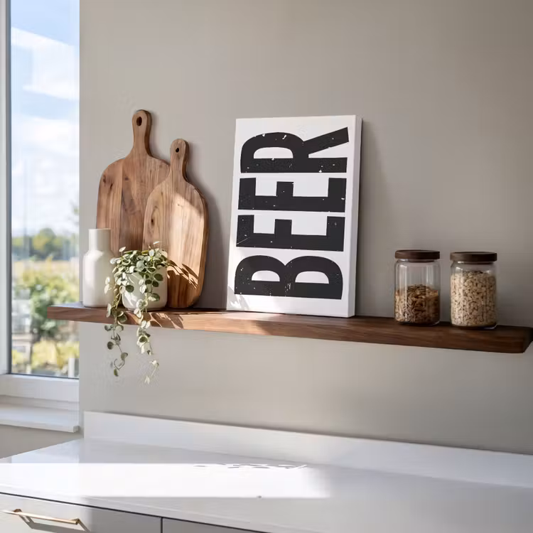 Canvas schilderij - Bier - Japandi - Decoratie - Zwart — 4