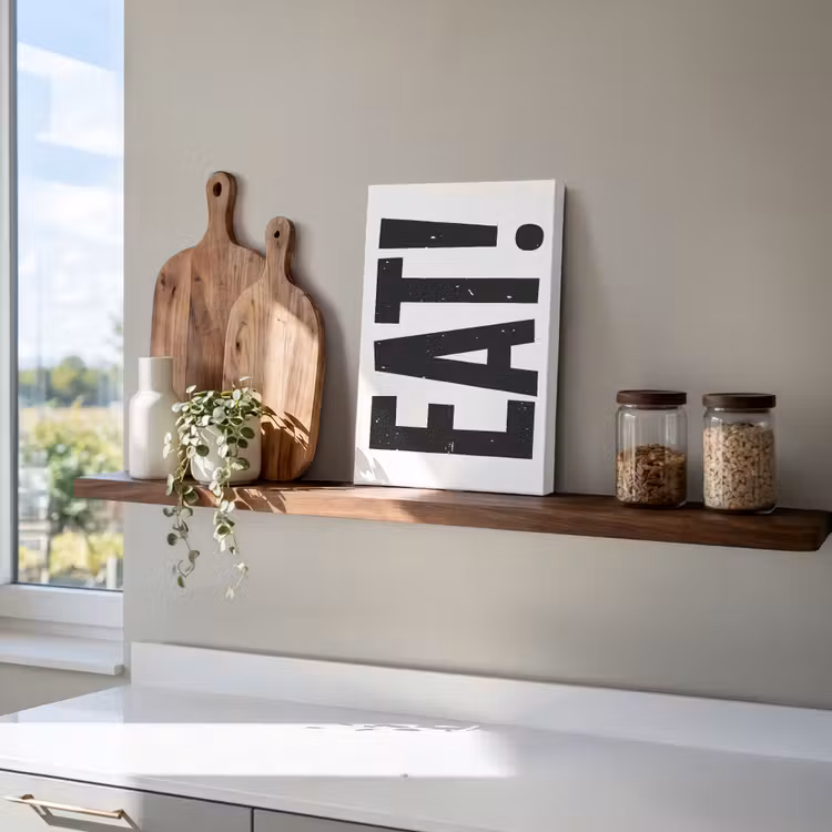 Canvas schilderij - Decoratie - Eten - Zwart - Wit — 4