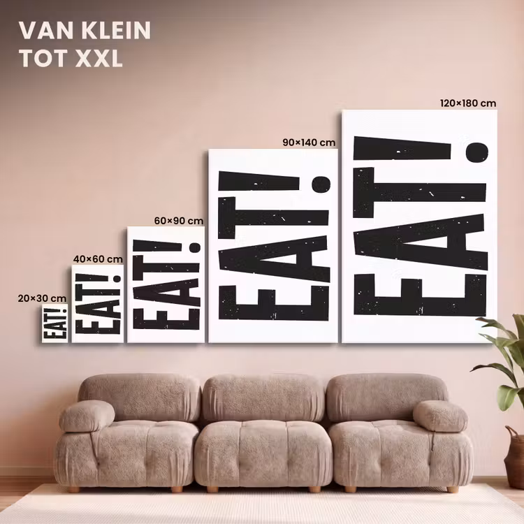 Canvas schilderij - Decoratie - Eten - Zwart - Wit — 7
