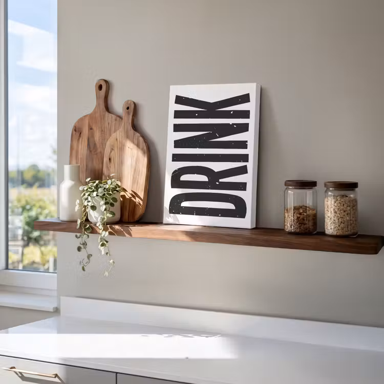 Canvas schilderij - Drink - Zwart - Wit - Decoratie — 4