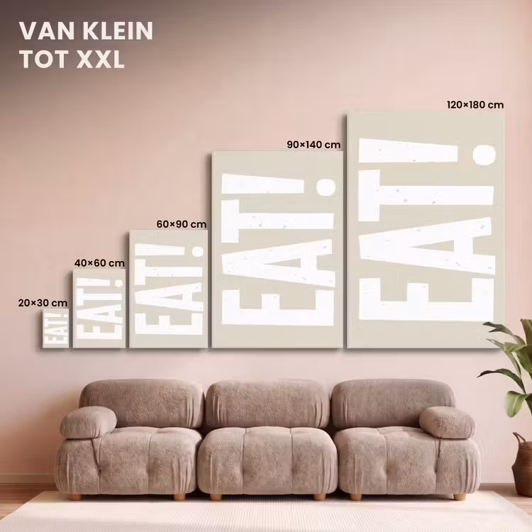 Canvas schilderij - Eten - Decoratie - Beige - Wit — 7