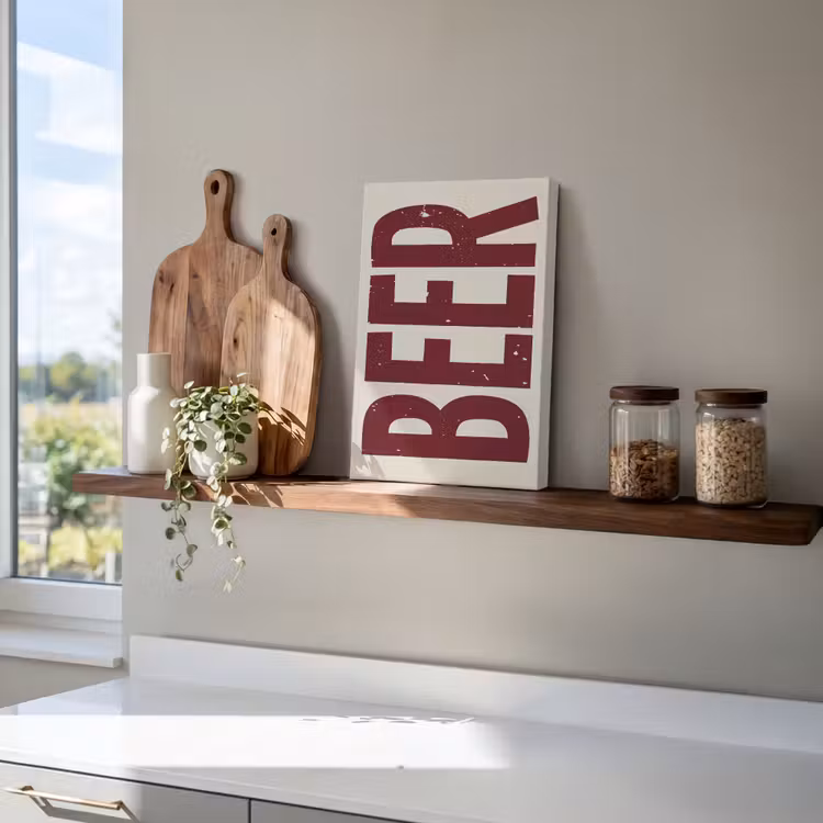 Canvas schilderij - Japandi - Beer - Red - Retro — 4