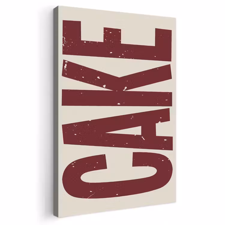 Canvas schilderij - Red - Cake - Decoratie - Eten — 1