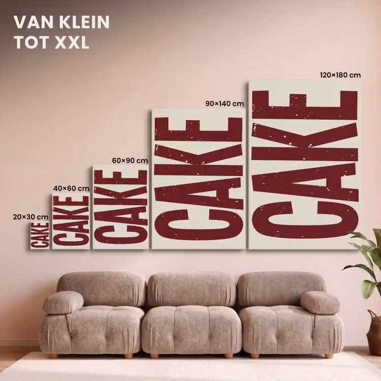 Canvas schilderij - Red - Cake - Decoratie - Eten — 7