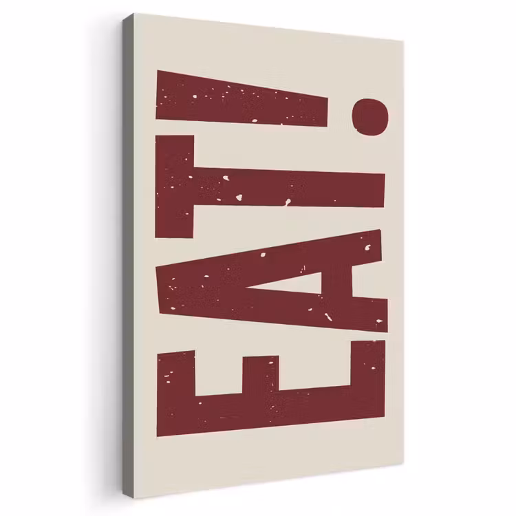 Canvas schilderij - Red - Eten - Vintage - Decoratie — 1