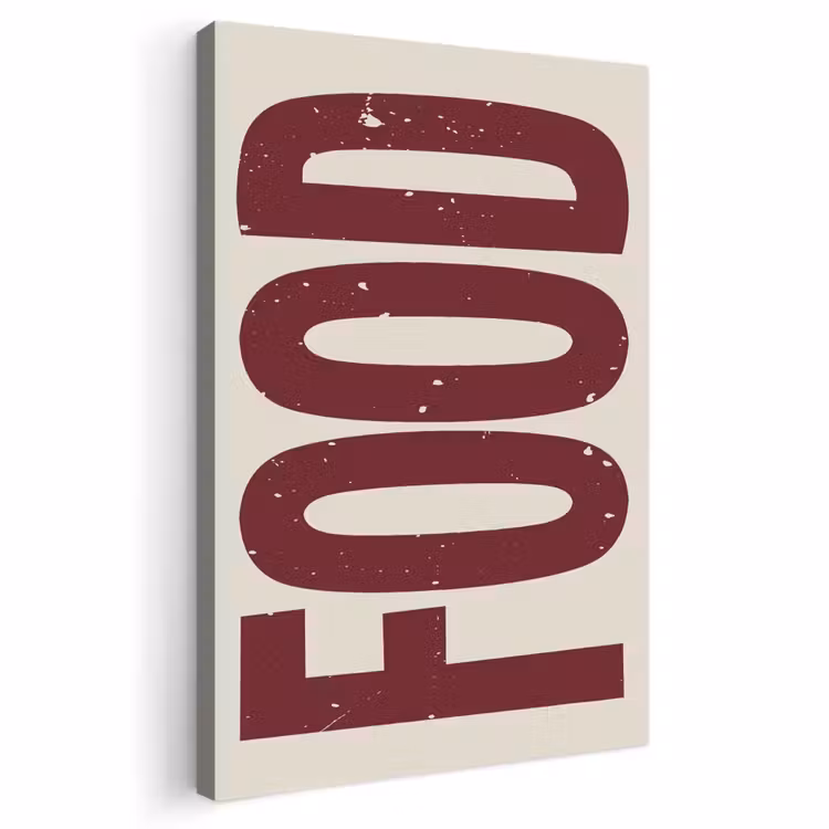 Canvas schilderij - Eten - Japandi - Rood - Decoratie — 1