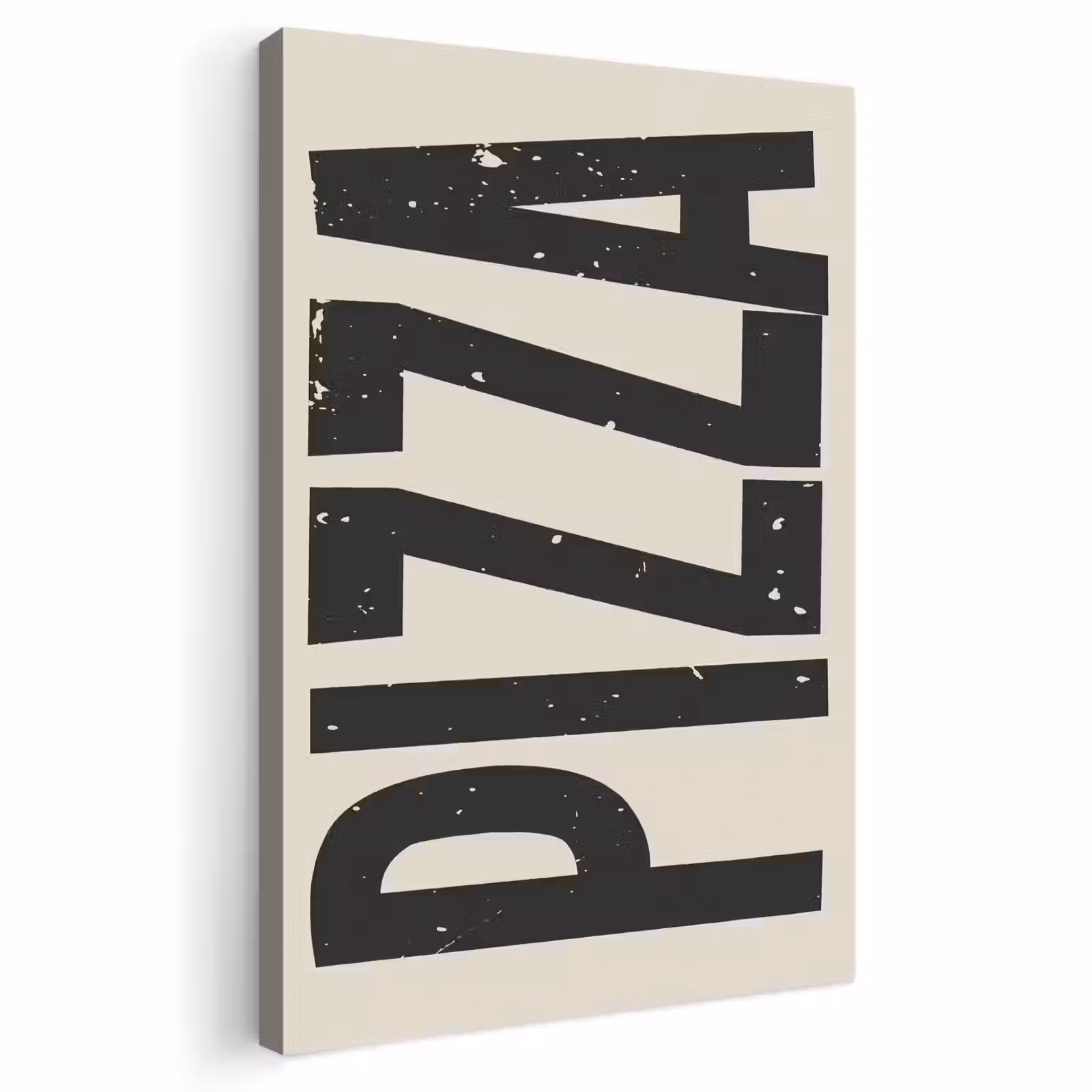 Canvas schilderij - Pizza - Decoratie - Japandi - Vintage — 1