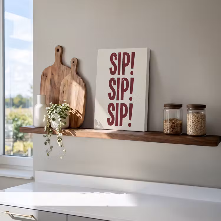 Canvas schilderij - Japandi - Vintage - Decoratie - Rood — 4
