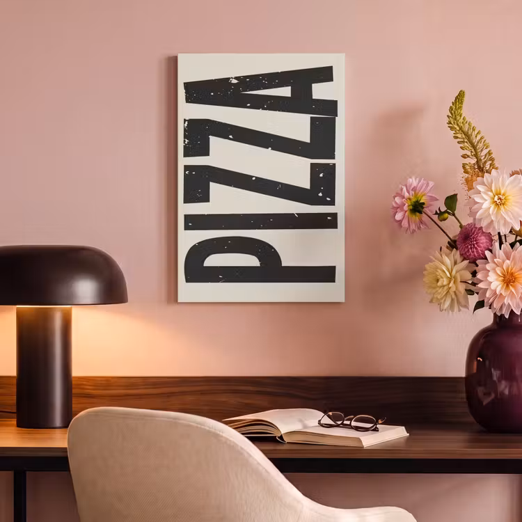 Canvas schilderij - Pizza - Decoratie - Japandi - Vintage — 6