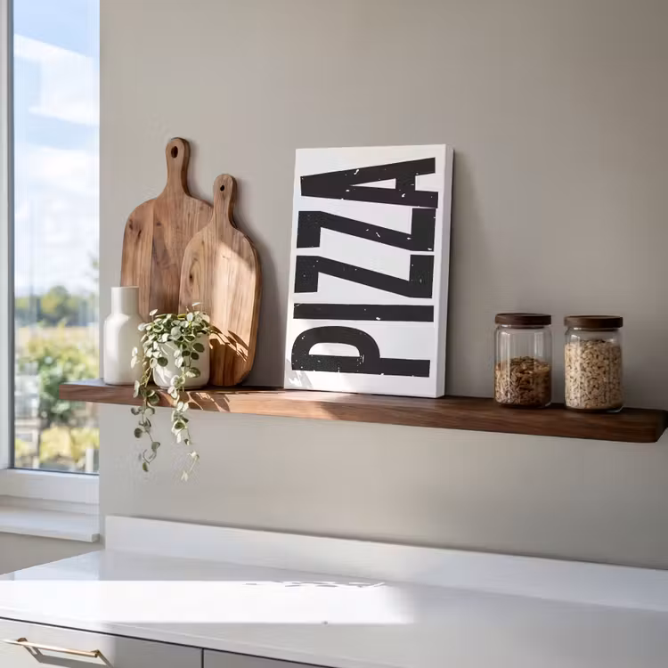 Canvas schilderij - Pizza - Japandi - Decoratie - Vintage — 4