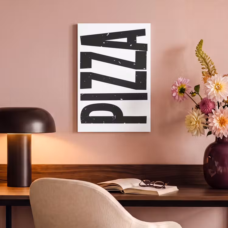 Canvas schilderij - Pizza - Japandi - Decoratie - Vintage — 6