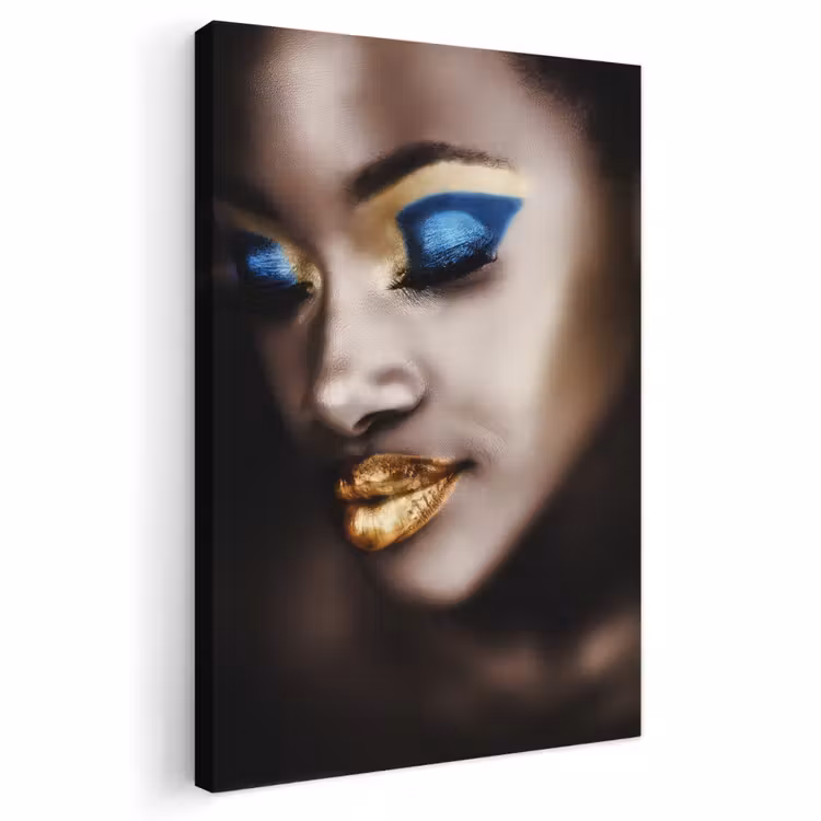 Canvas schilderij - Black and Gold - Vrouw - Make up — 1