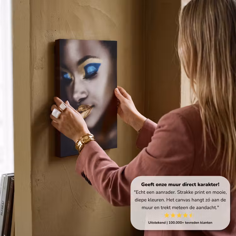 Canvas schilderij - Black and Gold - Vrouw - Make up — 3