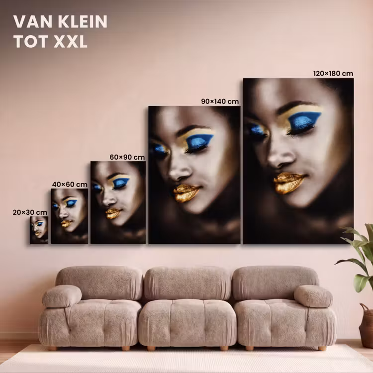 Canvas schilderij - Black and Gold - Vrouw - Make up — 8