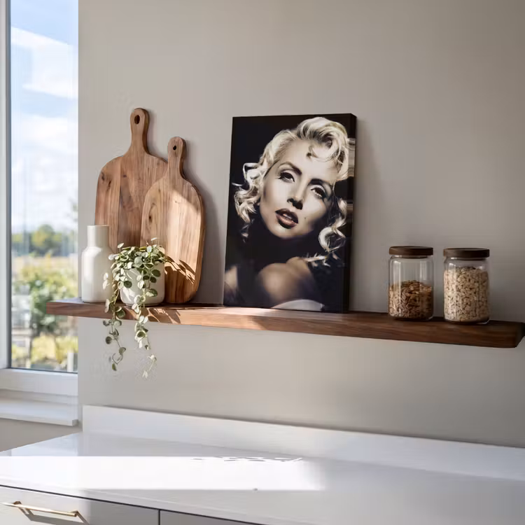 Canvas schilderij - Vrouw - Vintage - Lippenstift - Blond - Krullen — 4