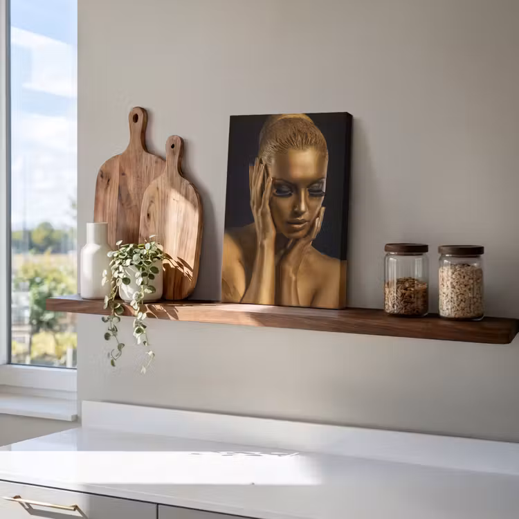 Canvas schilderij - Goud - Vrouw - Black and Gold — 4