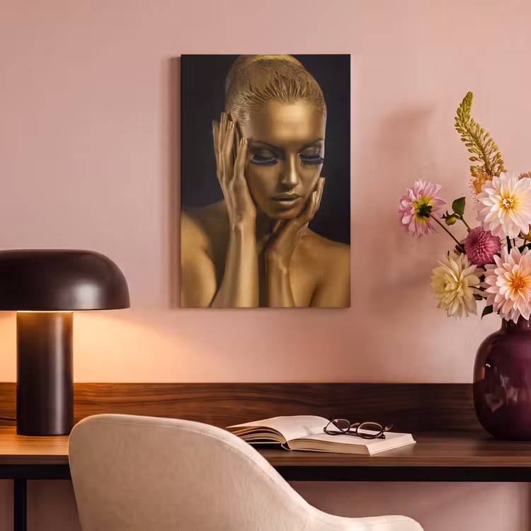 Canvas schilderij - Goud - Vrouw - Black and Gold — 6