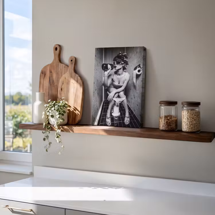 Canvas schilderij - Vrouw - Drank - Krulspelden — 4