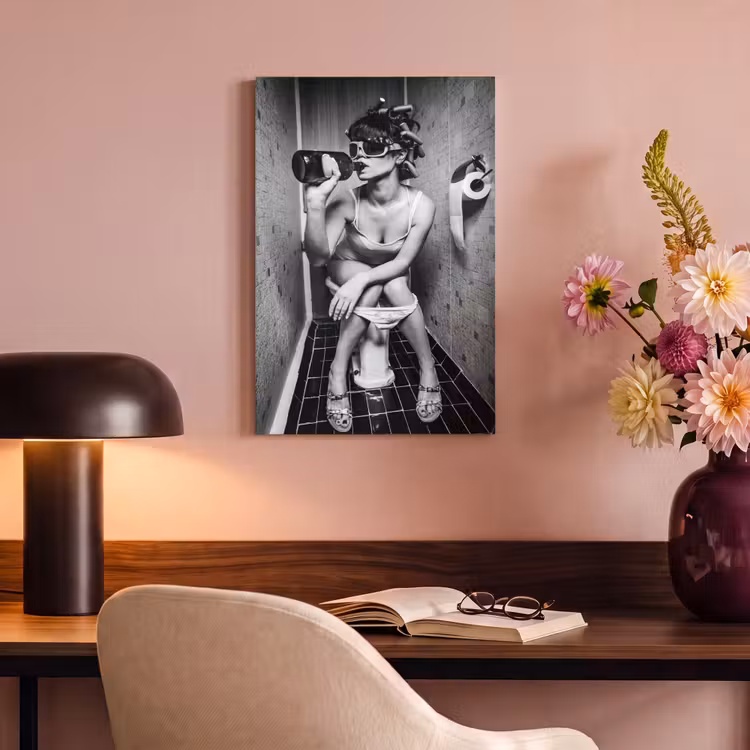 Canvas schilderij - Vrouw - Drank - Krulspelden — 6