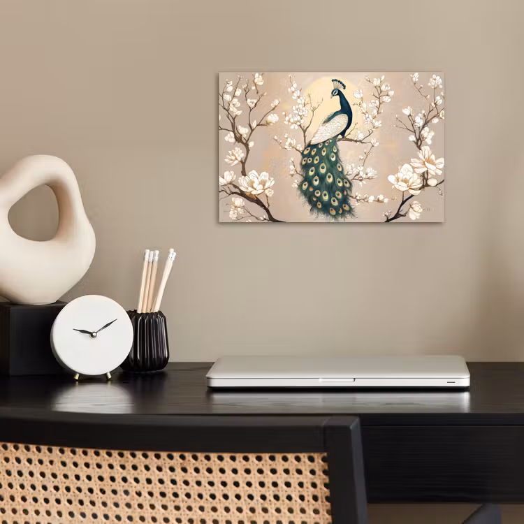 Poster – Pauw - Tak - Bloemen — 2