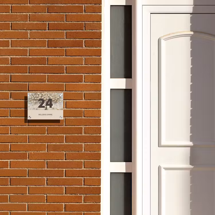 Naambordje voordeur - Rechthoek - Bloesem - Klassiek — 3